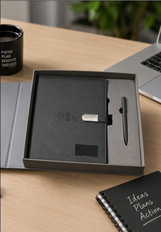V-15 Midnight Smoke Power Bank Diary Organizer